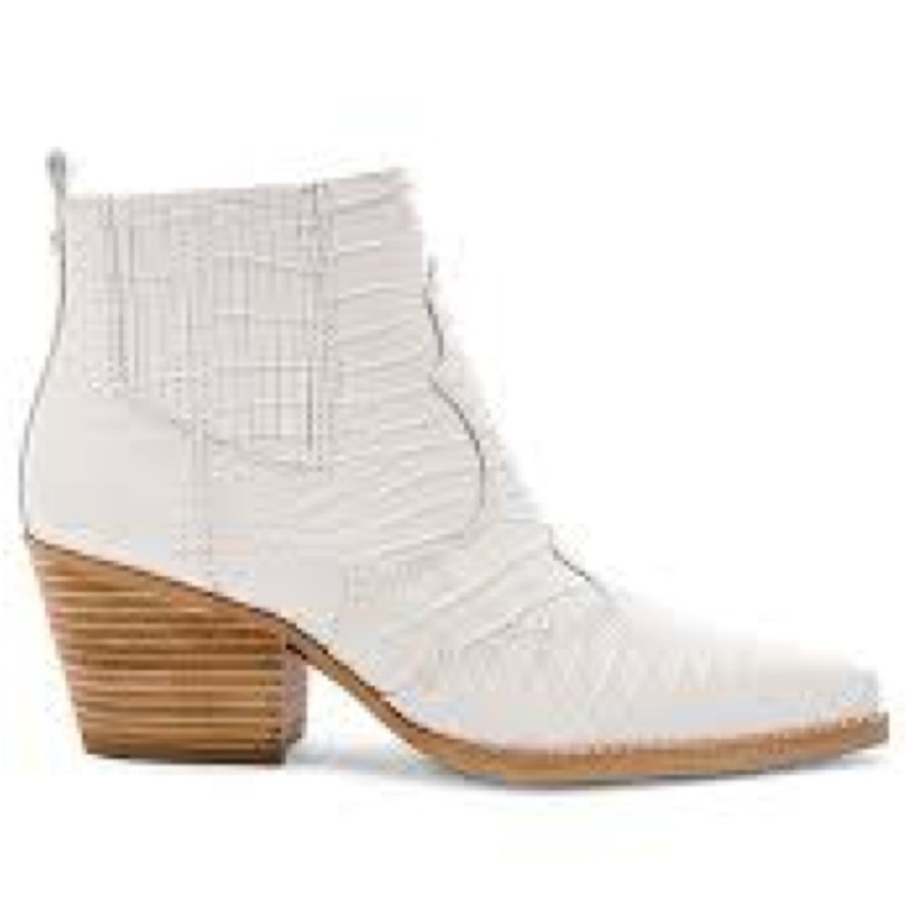 Sam Edelman White Ankle Boots - Picture 2 of 9